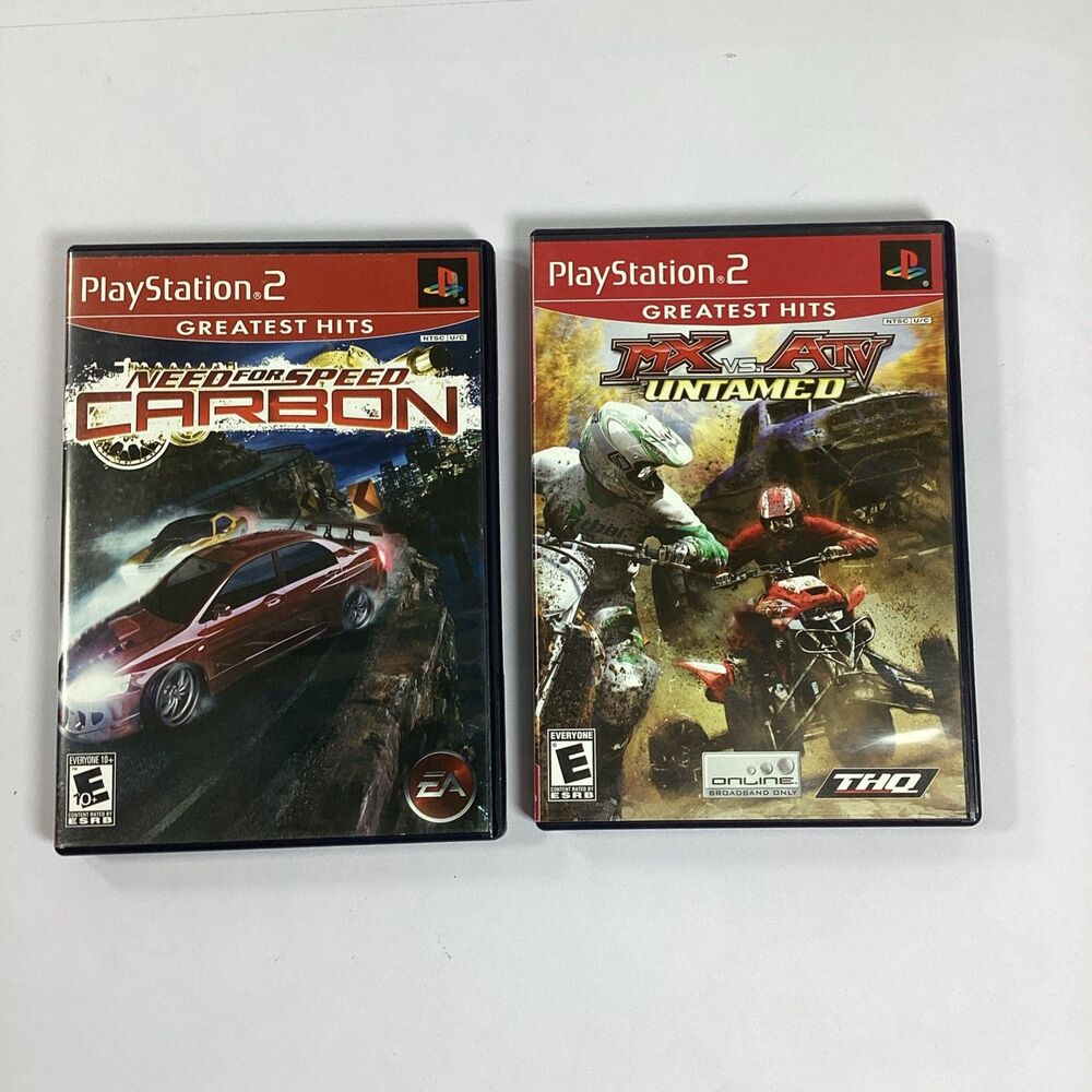 Playstation 2 Game Greatest Hits Need for Speed Carbon MX vs ATV PS2 Complete